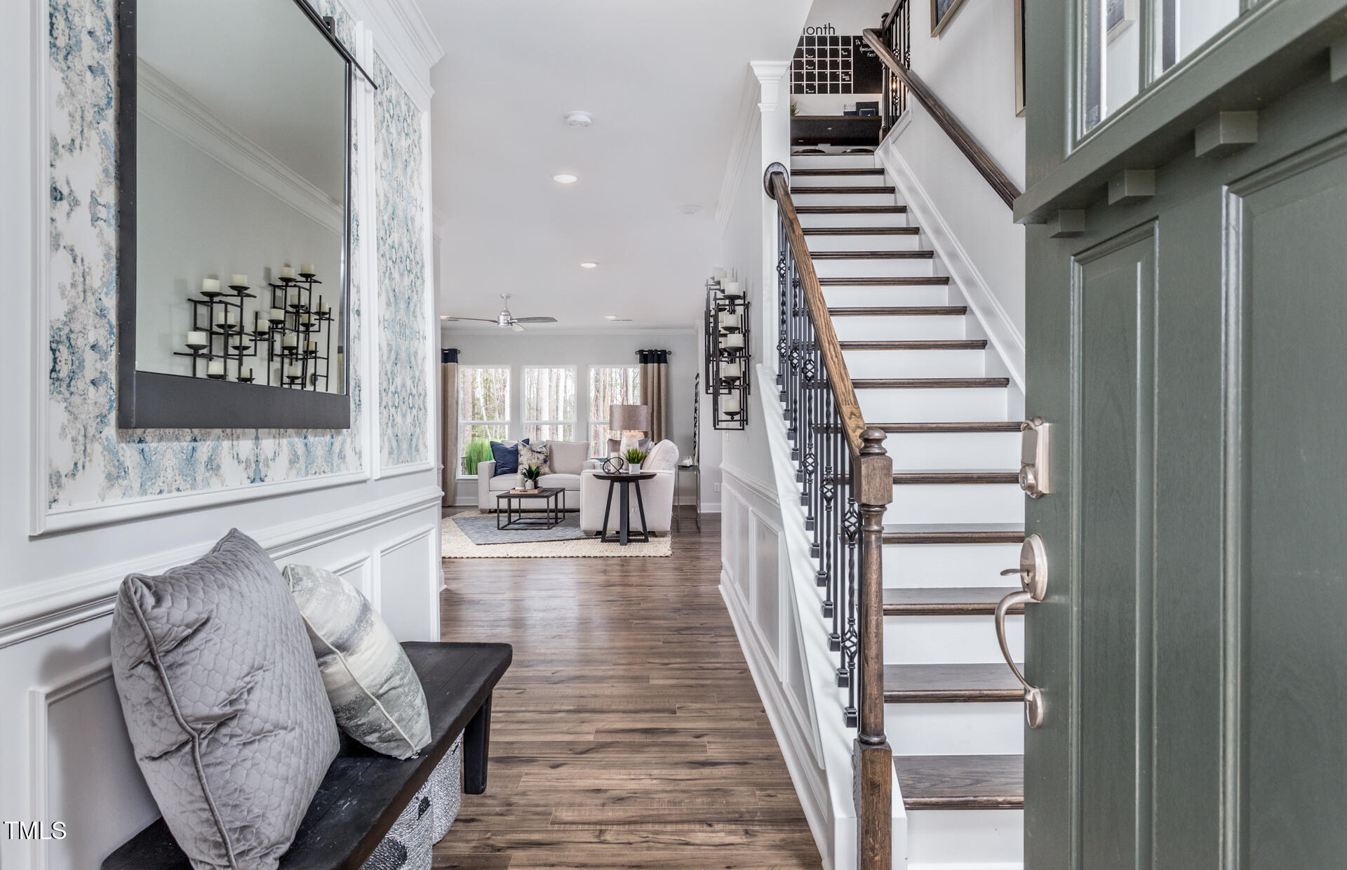 47 Rosedale Way Pittsboro, NC 27312 - Photo 14 of 15 a view of entryway and hall with wooden floor