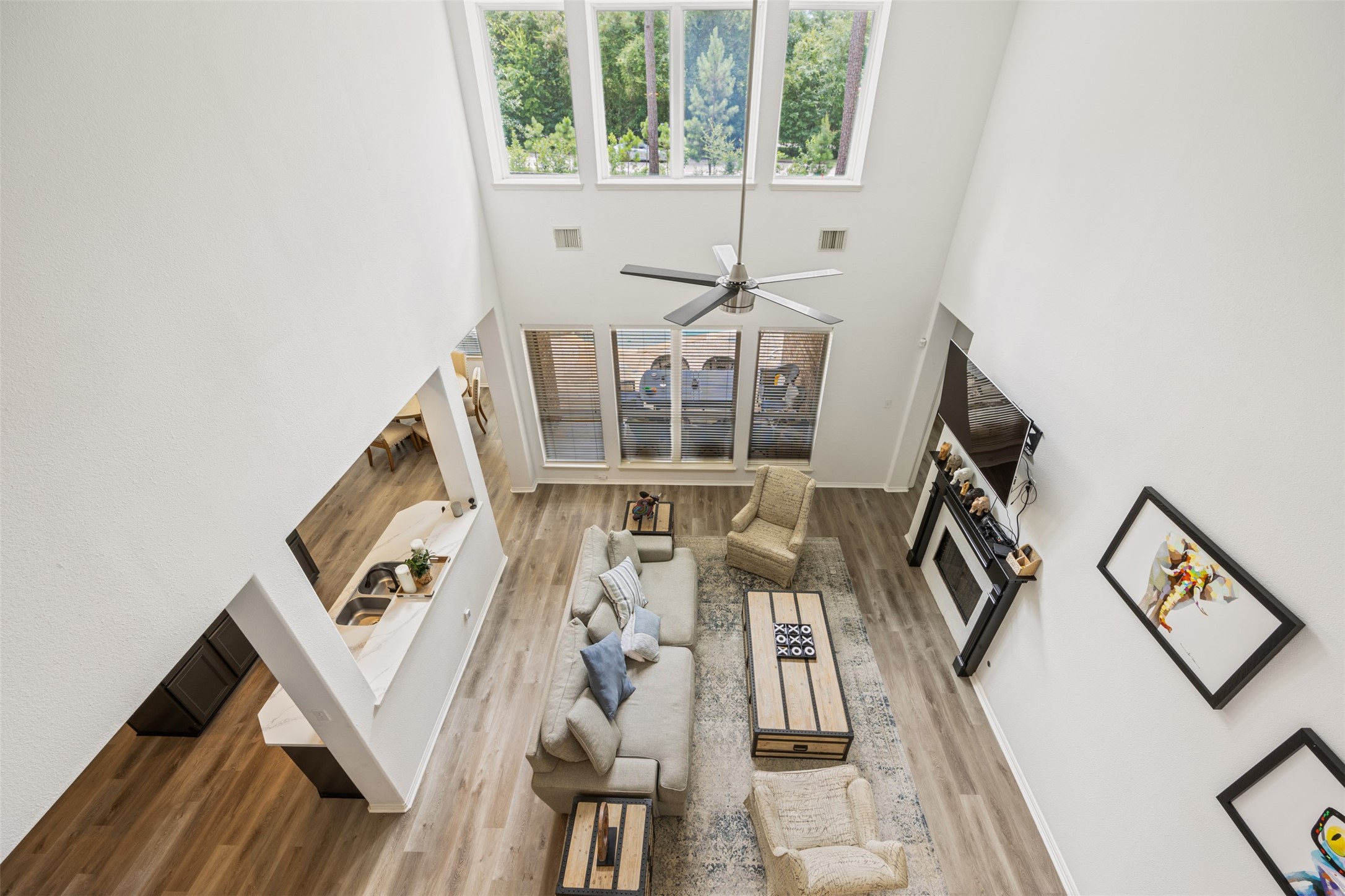 58 South Longsford Circle Spring, TX 77382 - Photo 9 of 50 a view of a living room with furniture and a large window