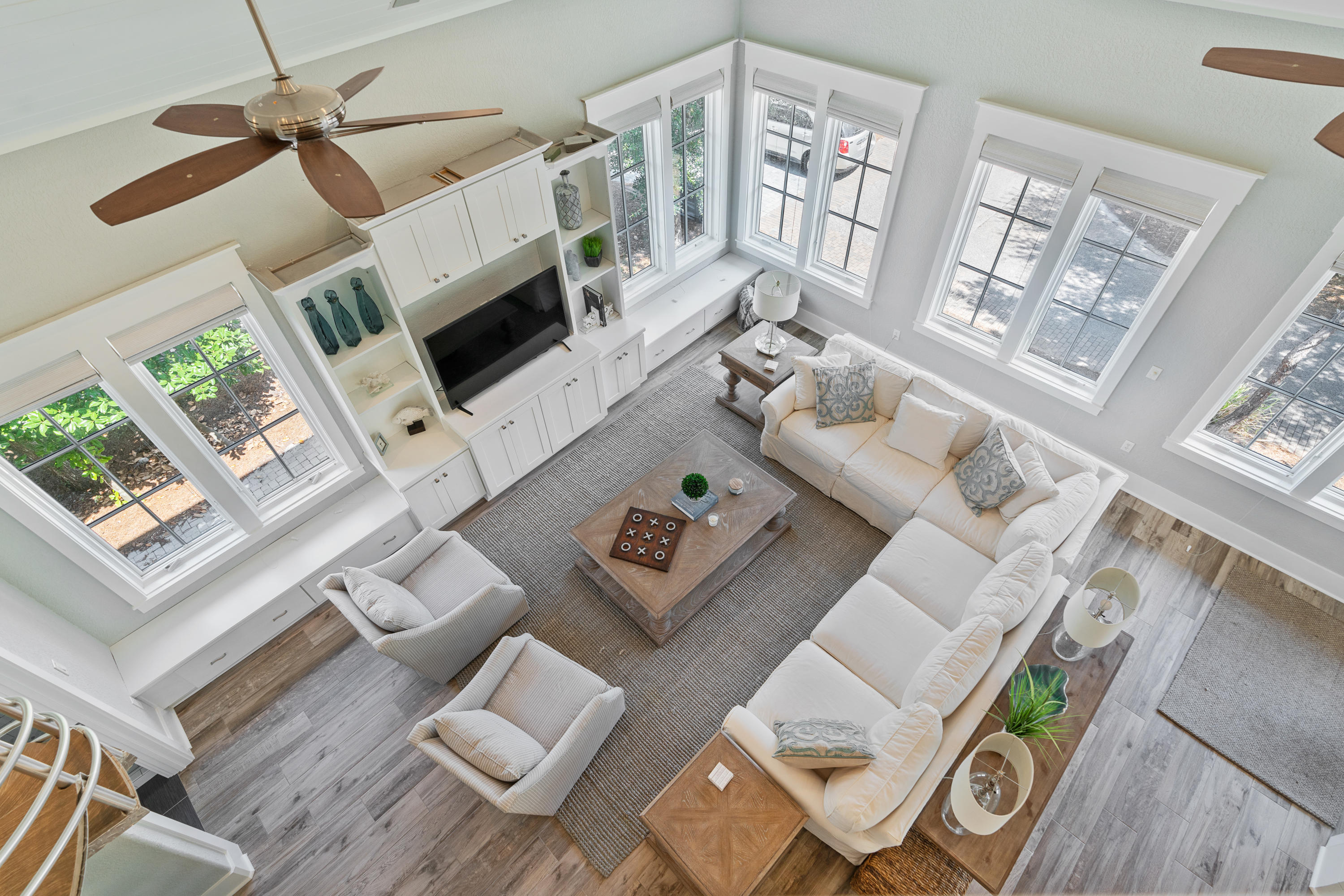 98 Pine Crest Circle Inlet Beach, FL 32461 - Photo 49 of 66 a living room with furniture and a fireplace