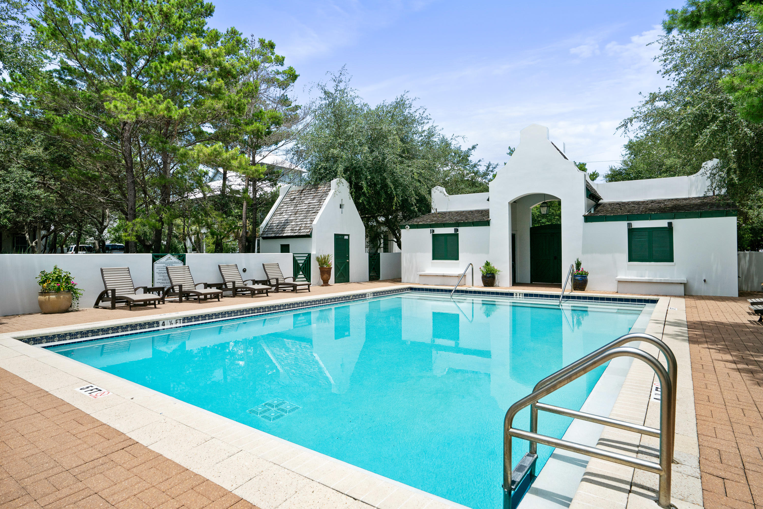 98 Pine Crest Circle Inlet Beach, FL 32461 - Photo 52 of 66 a view of a patio with swimming pool table and chairs