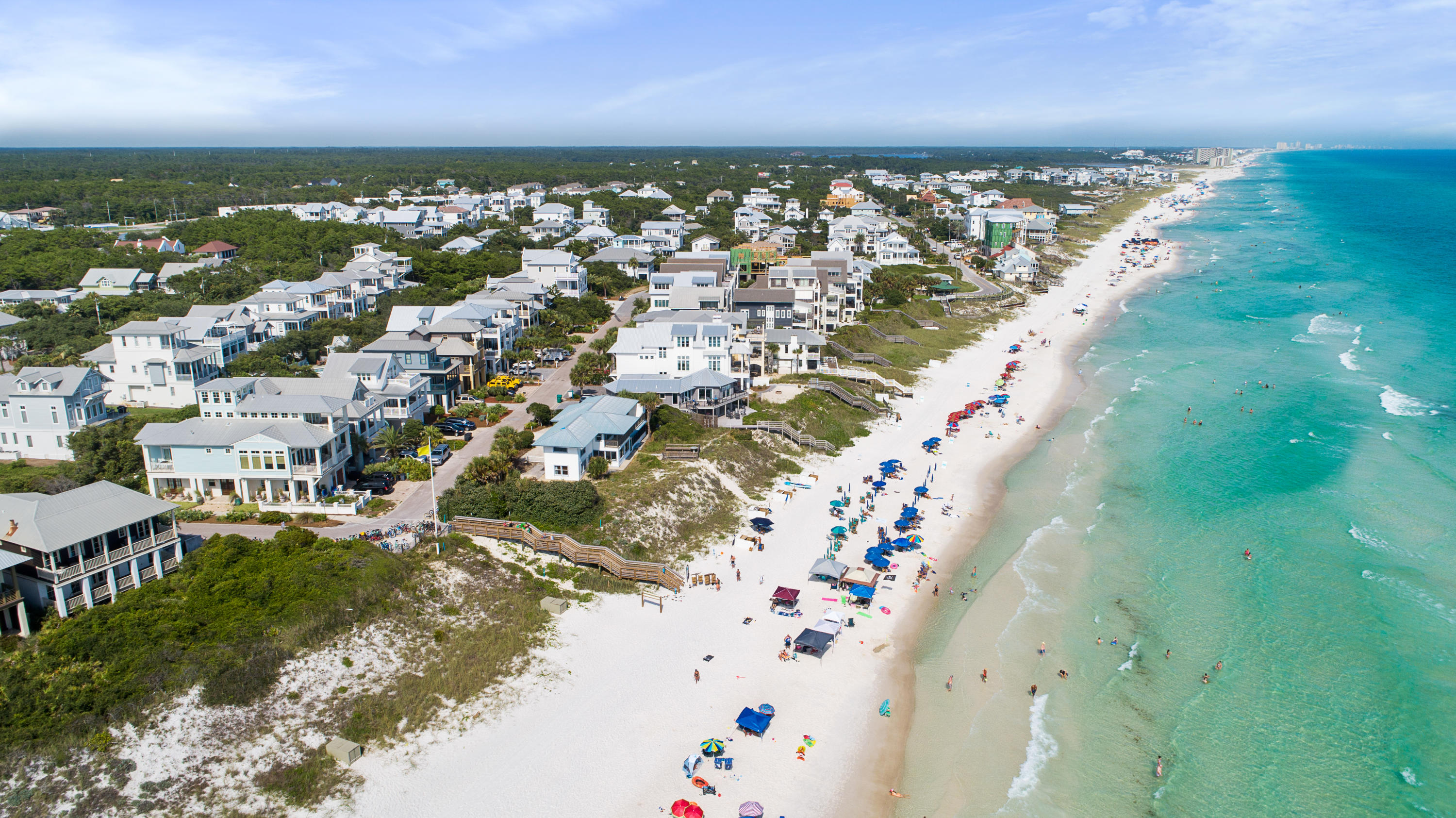 98 Pine Crest Circle Inlet Beach, FL 32461 - Photo 65 of 66 an aerial view of residential houses with outdoor space