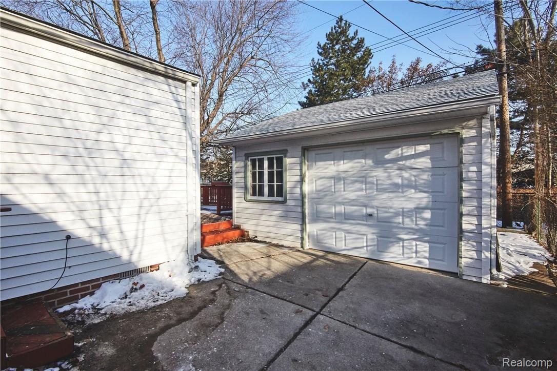 3504 West Webster Road Royal Oak, MI 48073 - Photo 41 of 44 1 and 1/2 Car Garage with Room for Workshop and Plenty of Light