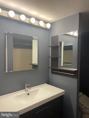 a view of a room with painted walls