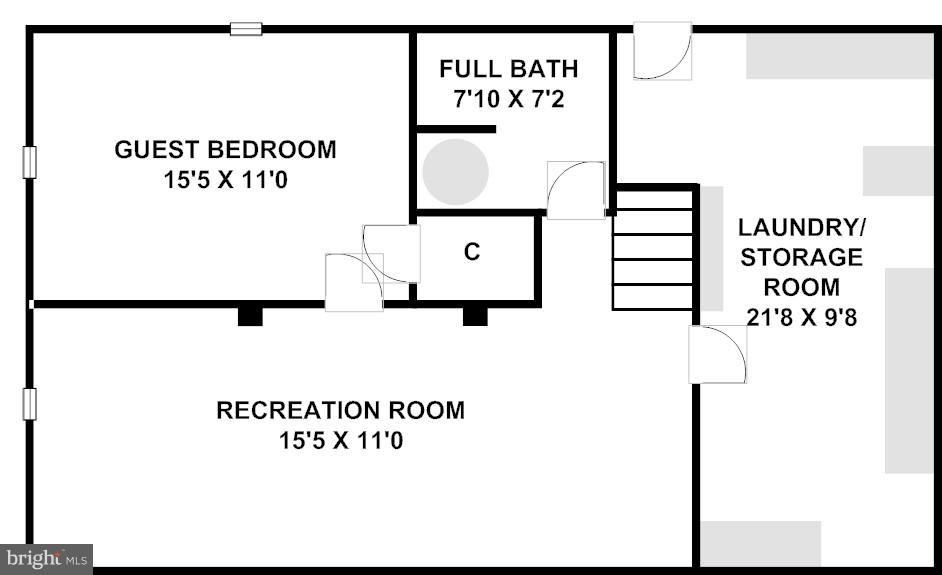 807 Lanark Way Silver Spring, MD 20901 - Photo 19 of 19 Lower level floorplan