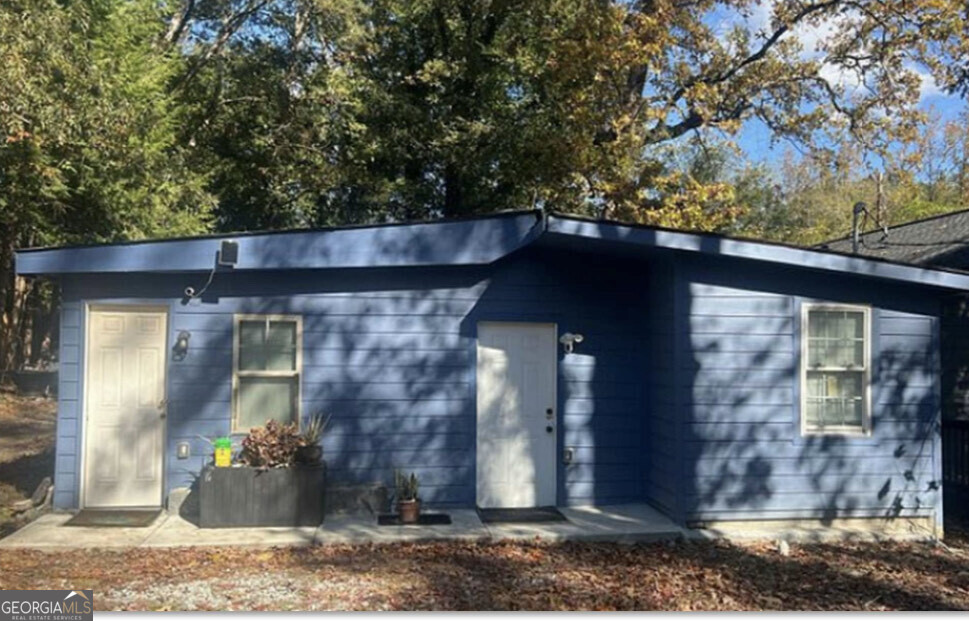 a front view of a house