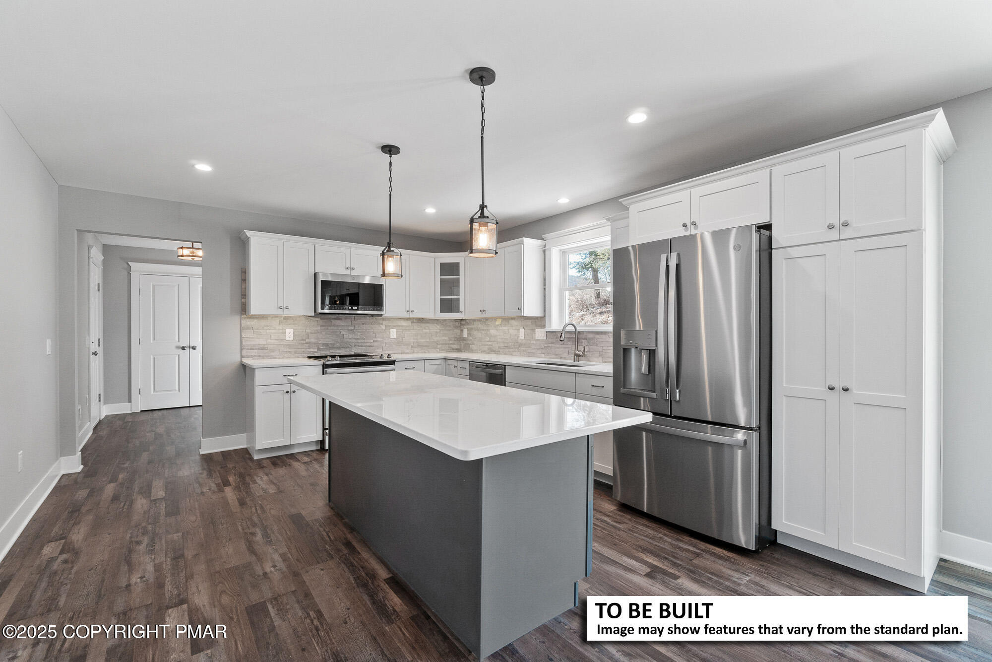 Lot 8 Greenbriar North Road Drums, PA 18222 - Photo 3 of 10 a large kitchen with stainless steel appliances granite countertop a refrigerator a oven and a sink with wooden floor
