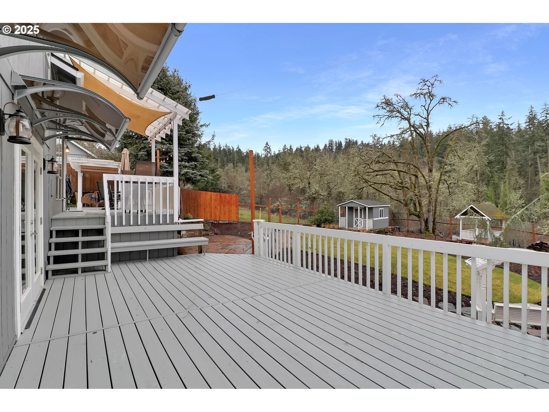2708 Moon Mountain Drive Eugene, OR 97403 - Photo 42 of 43 a view of backyard with deck and outdoor seating