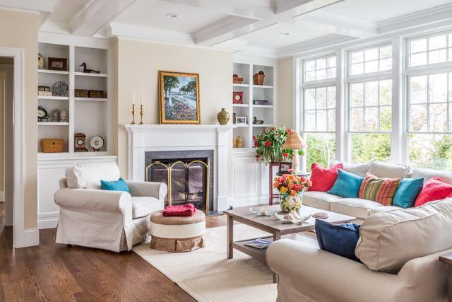 44 Shell Drive North Chatham, MA 02650 - Photo 9 of 34 a living room with furniture and a fireplace
