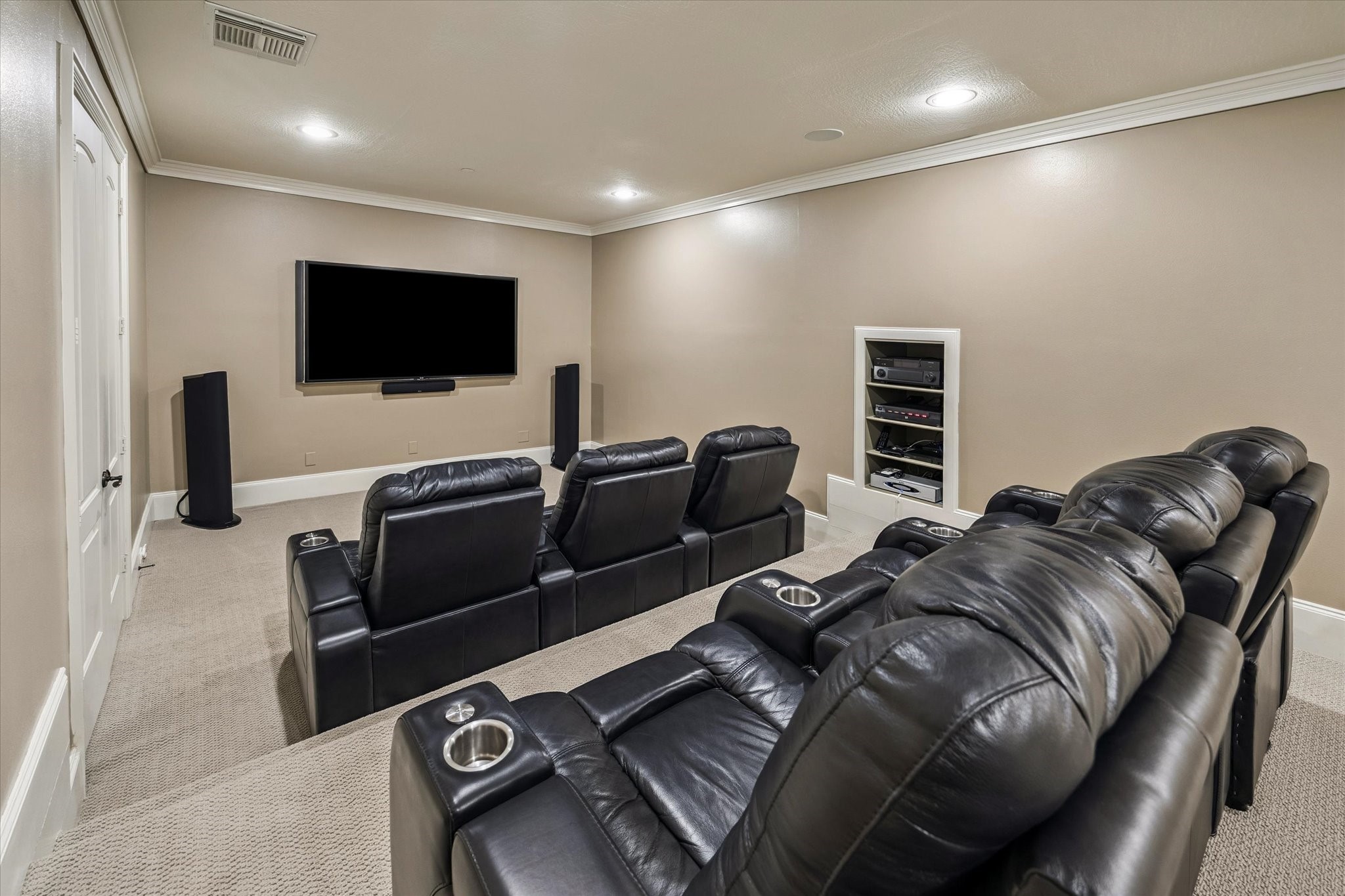 570 Lanecrest Lane Houston, TX 77024 - Photo 28 of 36 a living room with furniture and a flat screen tv