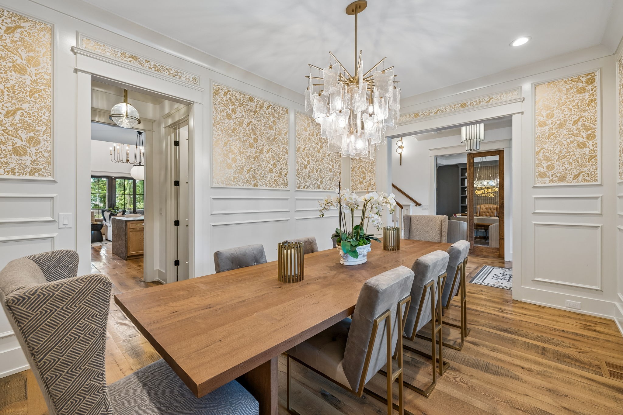 905 West 7th Street Columbia, TN 38401 - Photo 20 of 94 a view of a dining room with furniture wooden floor and chandelier