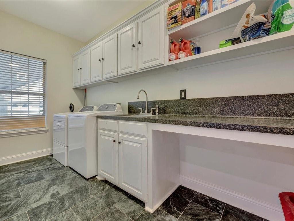 206 Cascade Court Lufkin, TX 75901 - Photo 15 of 29 a kitchen with white cabinets and sink