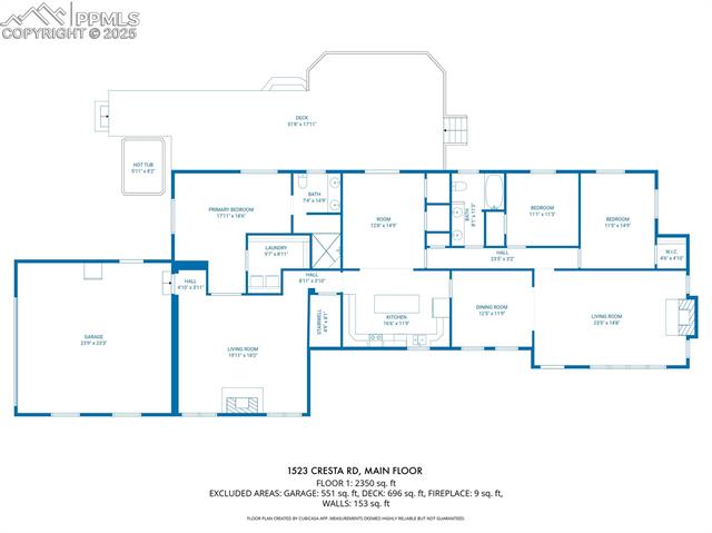 1523 Cresta Road Colorado Springs, CO 80905 - Photo 50 of 50 Main Floor Layout
