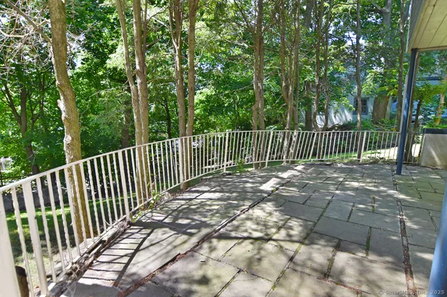 a view of a wooden fence