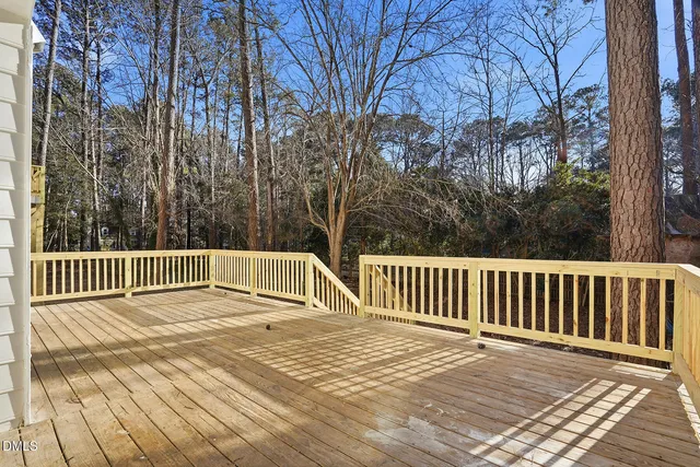 a view of a wooden fence