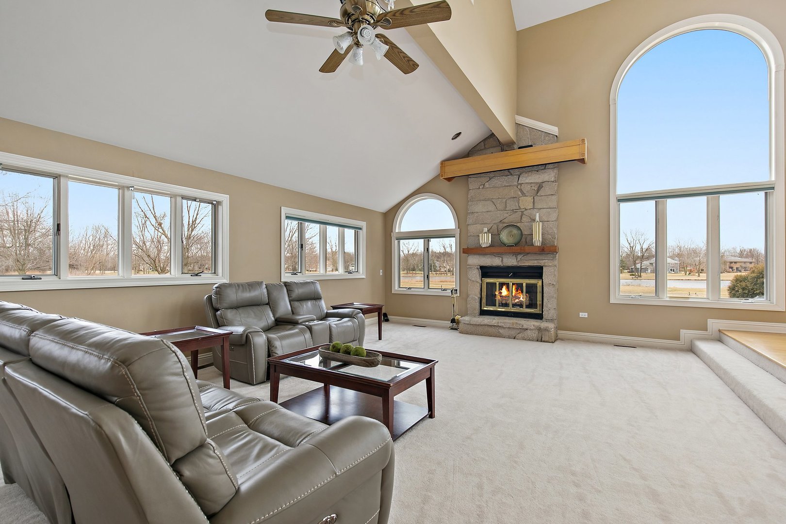741 Braintree Lane Bartlett, IL 60103 - Photo 22 of 80 a living room with furniture and a fireplace