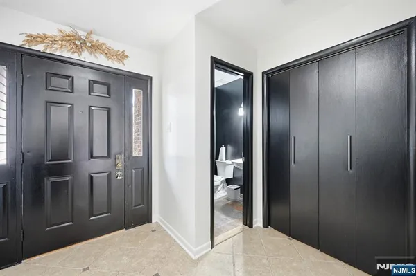 a view of elevator with hallway