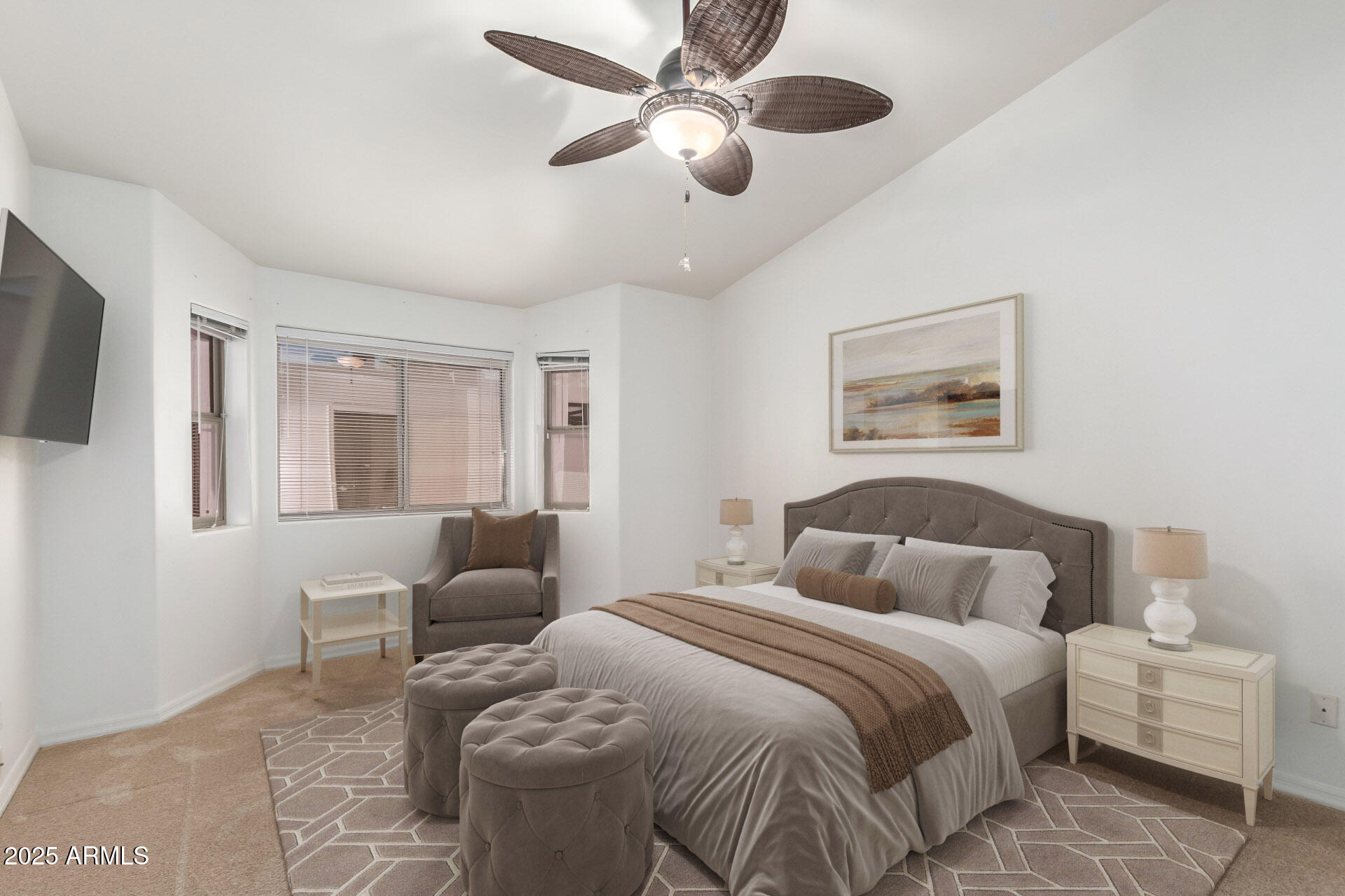 5830 East McKellips Road, Unit 100 Mesa, AZ 85215 - Photo 14 of 48 a bedroom with furniture and a large window