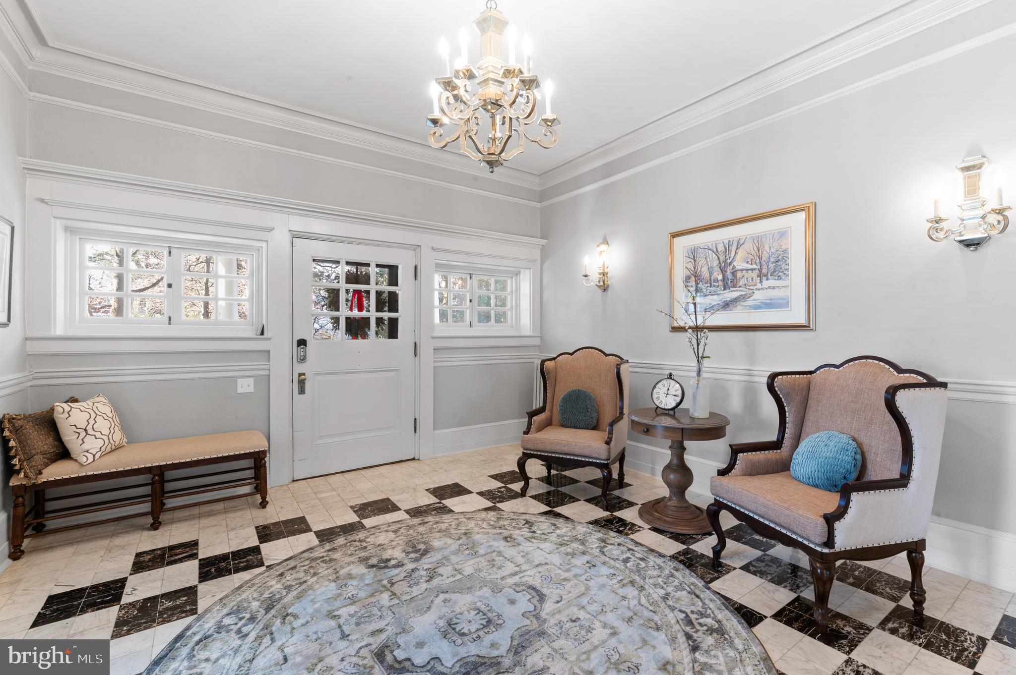431 Old Eagle School Road Wayne, PA 19087 - Photo 5 of 34 Entry Foyer with Side Door to Wrap Around Porch