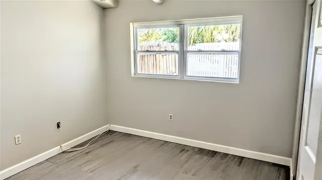 an empty room with a window