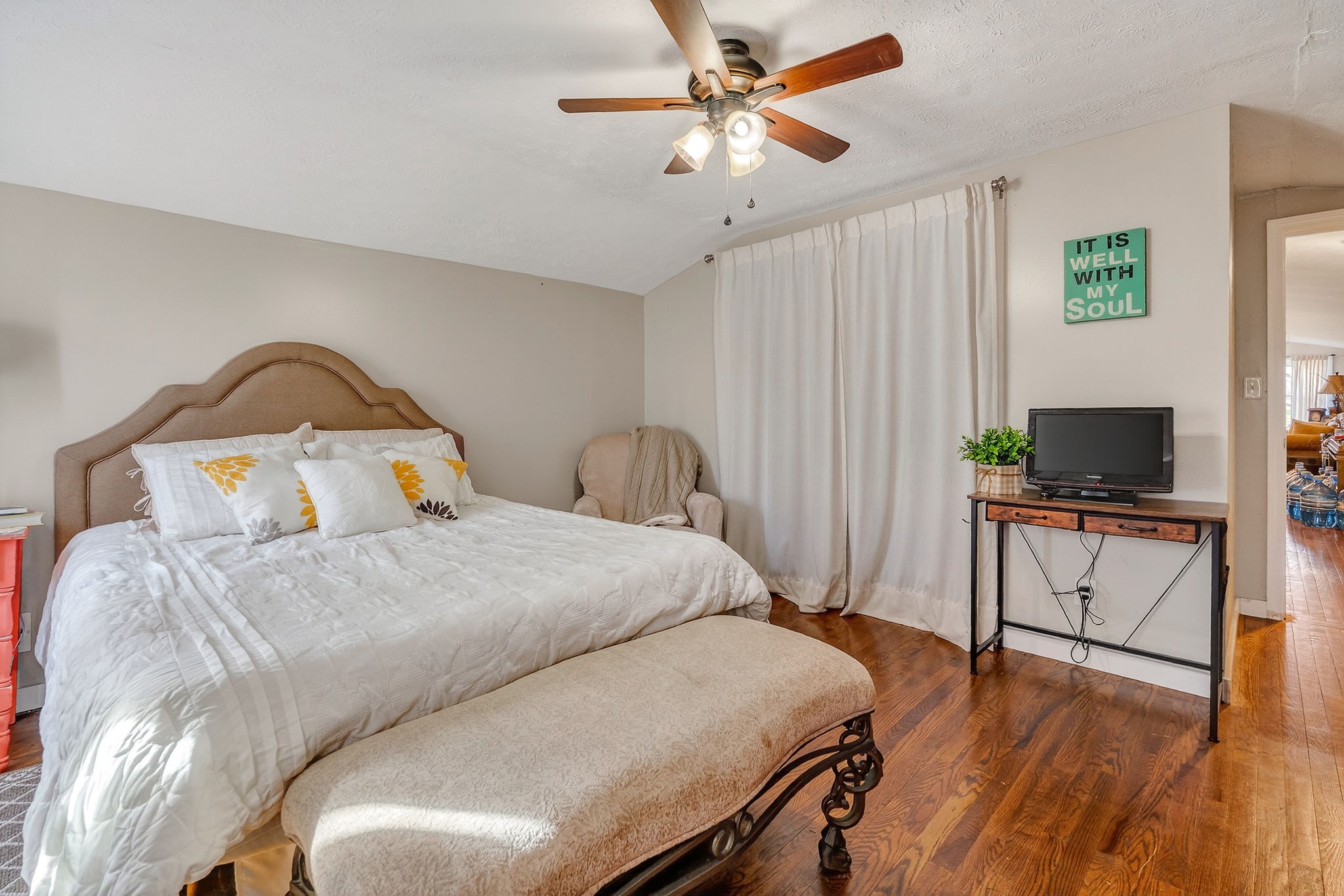 1603 Coon Hunt Road Baxter, TN 38544 - Photo 26 of 51 a bedroom with a bed and a flat screen tv