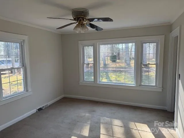 an empty room with a window