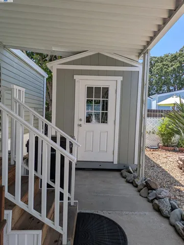 a view of front door of house