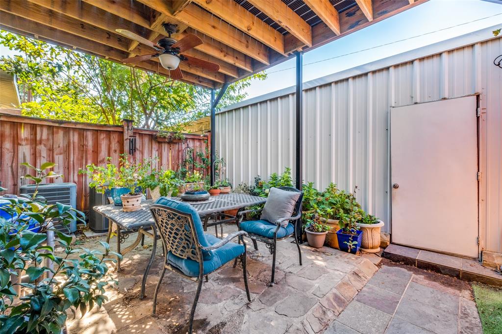 447 Josephine Street Dallas, TX 75246 - Photo 26 of 26 a view of a backyard with furniture and plants
