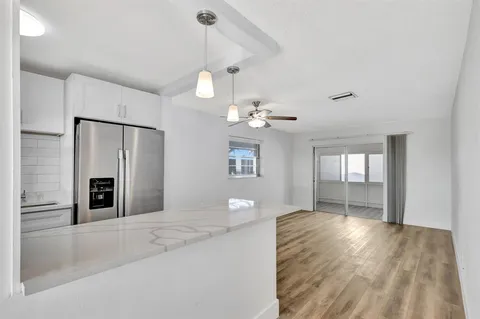 a living room with a large window