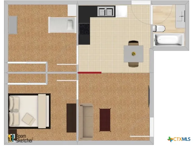 a bathroom with a shower and a window