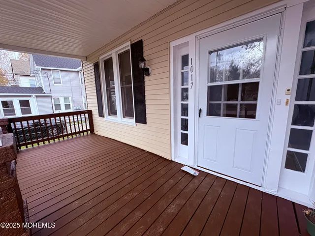 a view of hallway with stairs