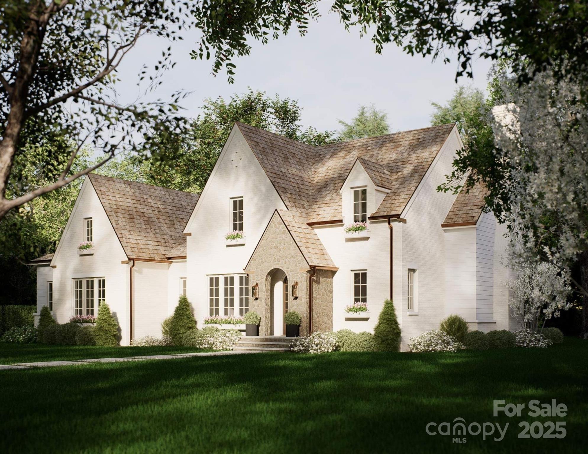 a view of house with garden
