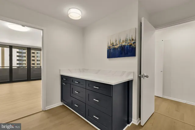 walk in closet with window