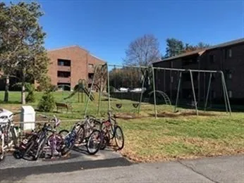 a view of a backyard