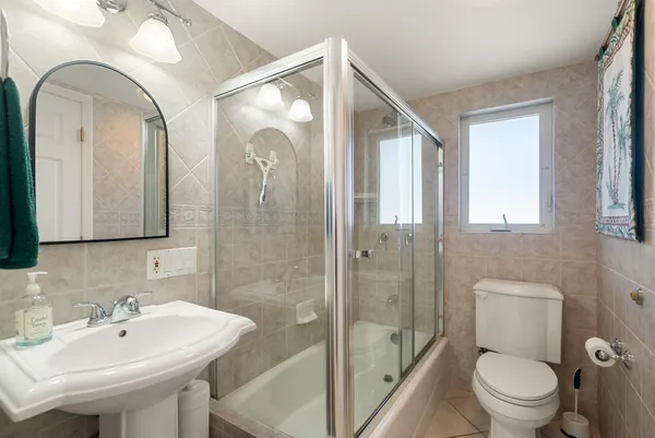 a view of balcony with furniture