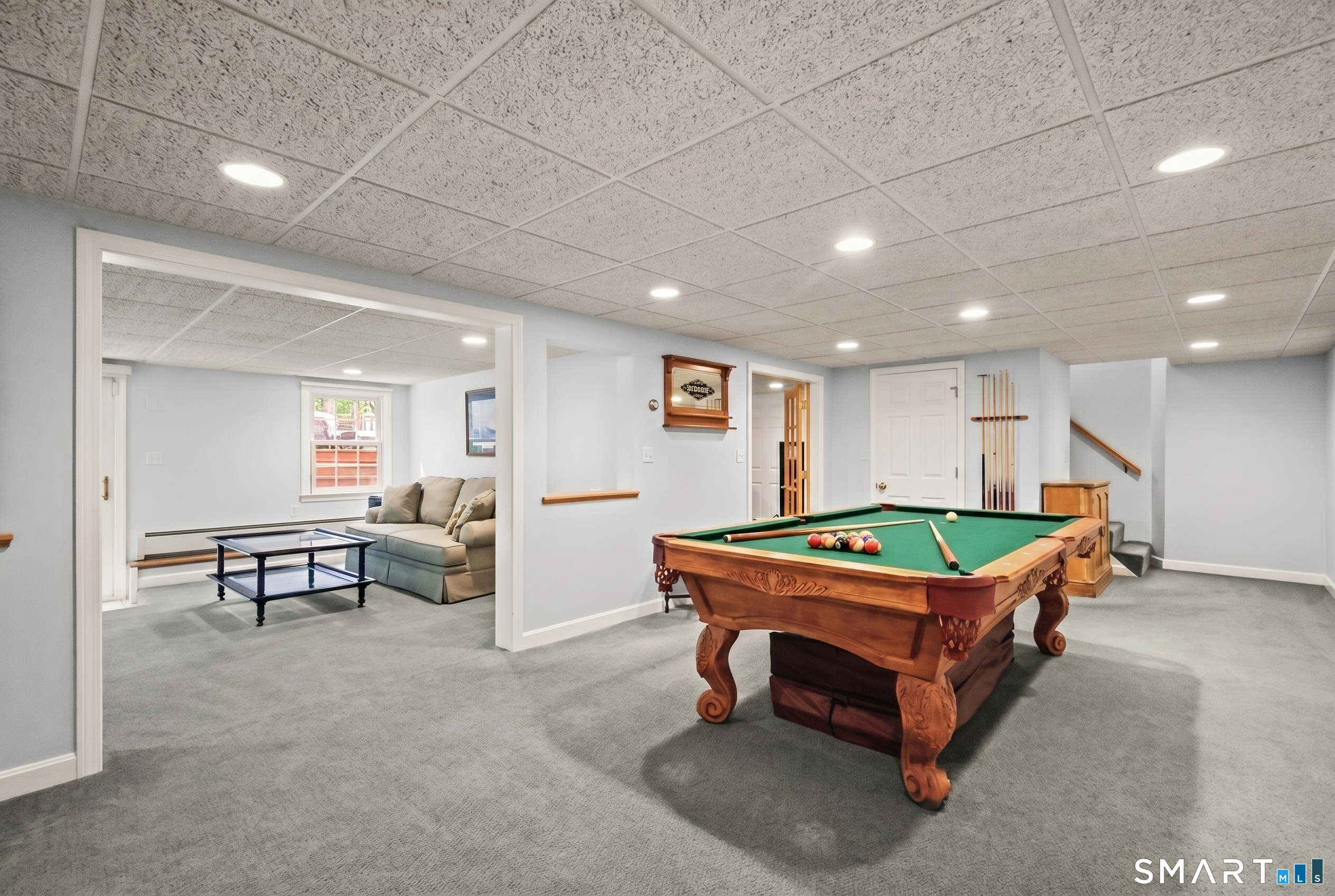 17 Briar Hill Road Avon, CT 06001 - Photo 15 of 38 Lower-level - pool room and very large closet on one side. The smaller closet was originally designed for a bathroom which could be added by the next homeowner.