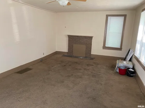 an empty room with a window