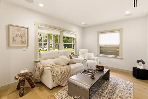 a living room with furniture and a couch