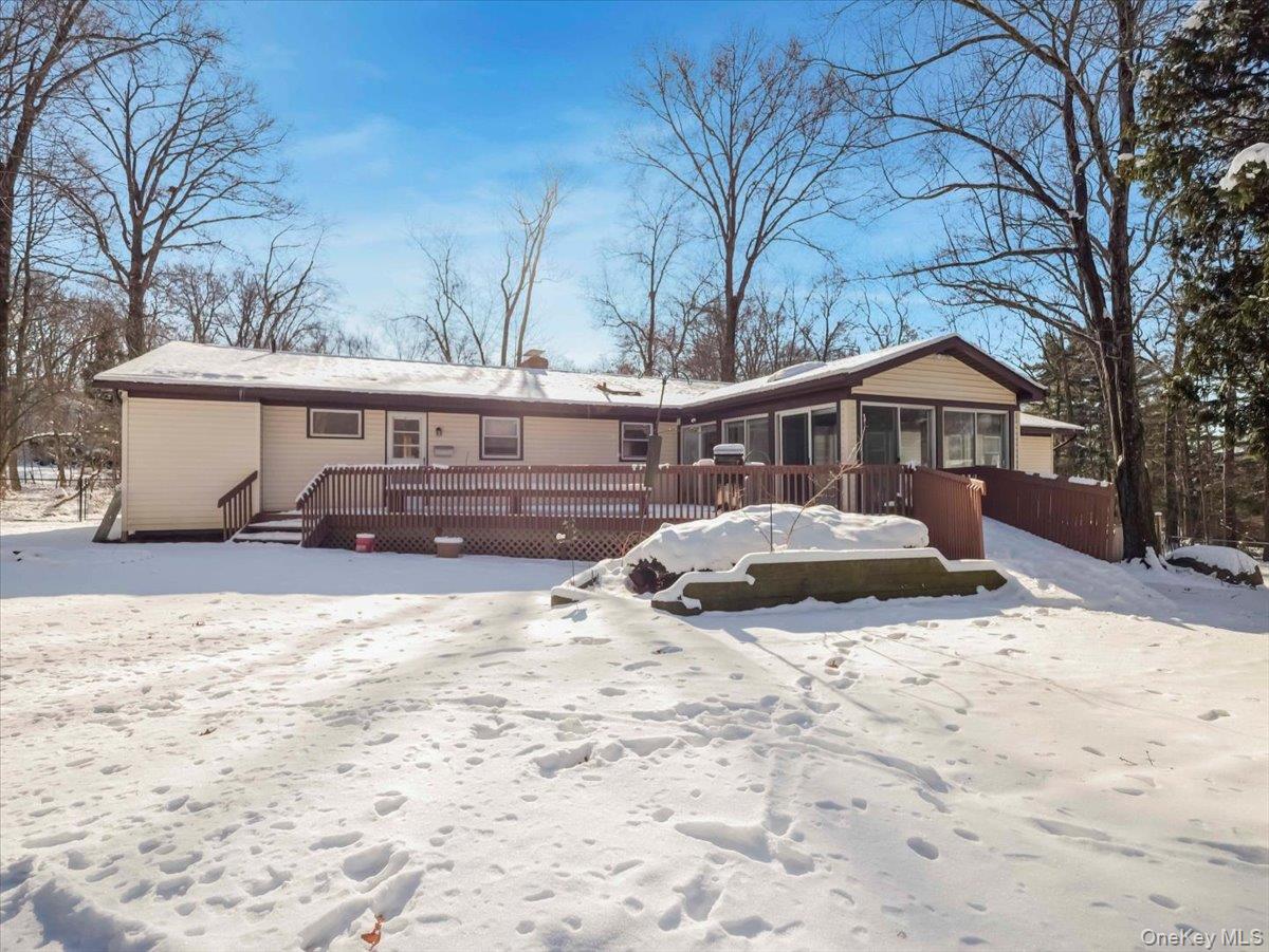 61 Rolling Ridge Road New City, NY 10956 - Photo 33 of 43 a view of a house with snow on the roof