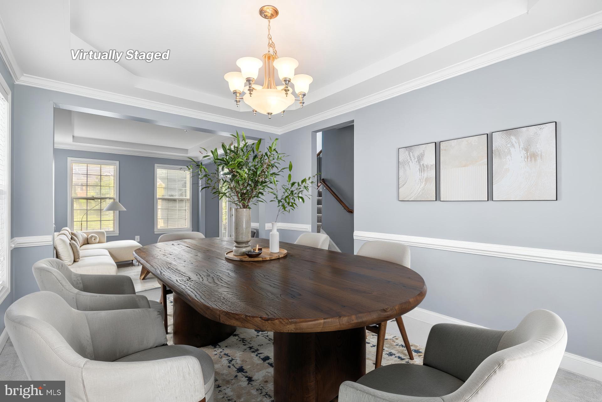 8301 Cedar View Court Clinton, MD 20735 - Photo 5 of 32 a view of a dining room with furniture and chandelier