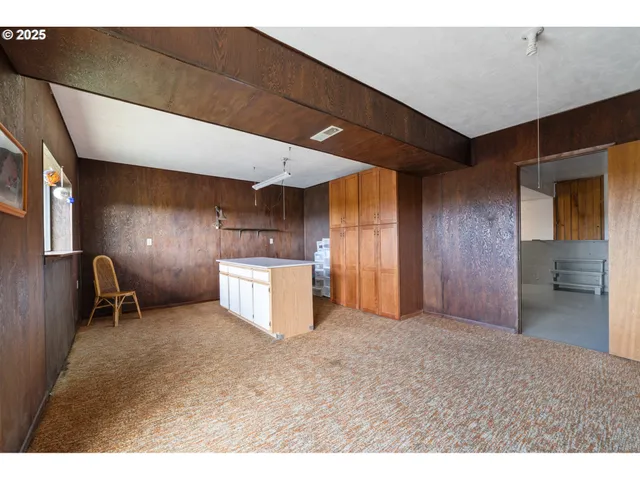 a view of a backyard with a garden