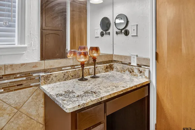 a view of outdoor space yard deck patio and outdoor kitchen