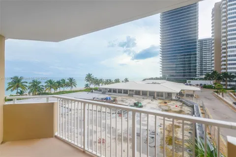 a view of city from a balcony