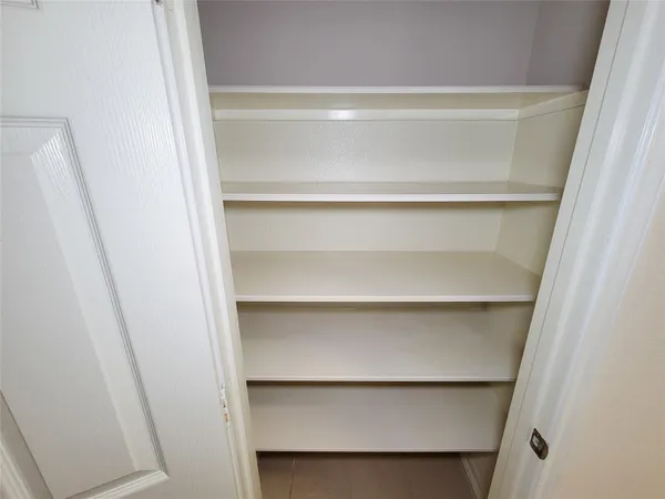 a close view of closet