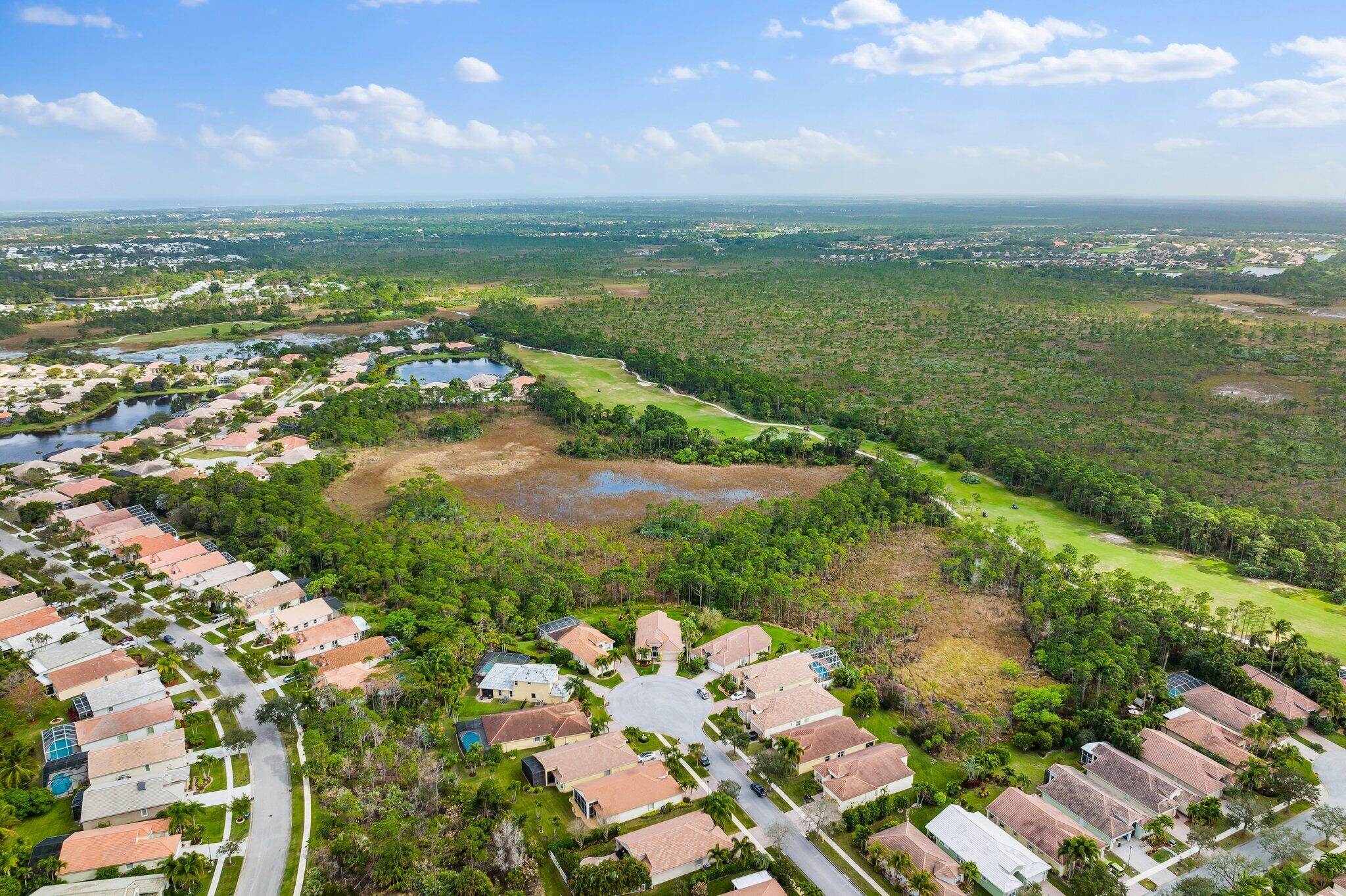 3028 Southeast Racoon Way Stuart, FL 34997 - Photo 46 of 50 Ariel View w/ Preserve