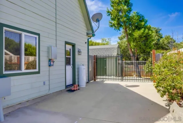 a view of a house with a outdoor space