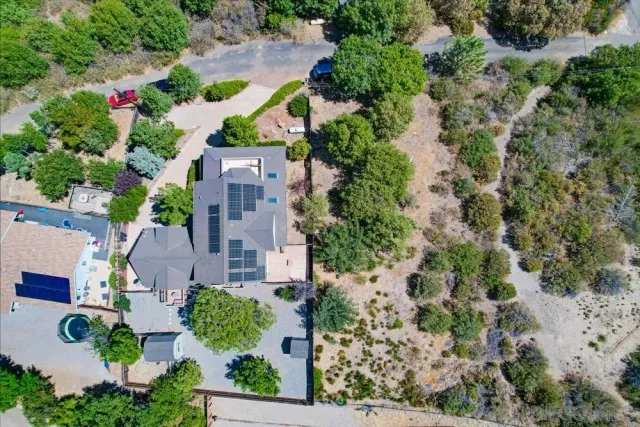 an aerial view of multiple house