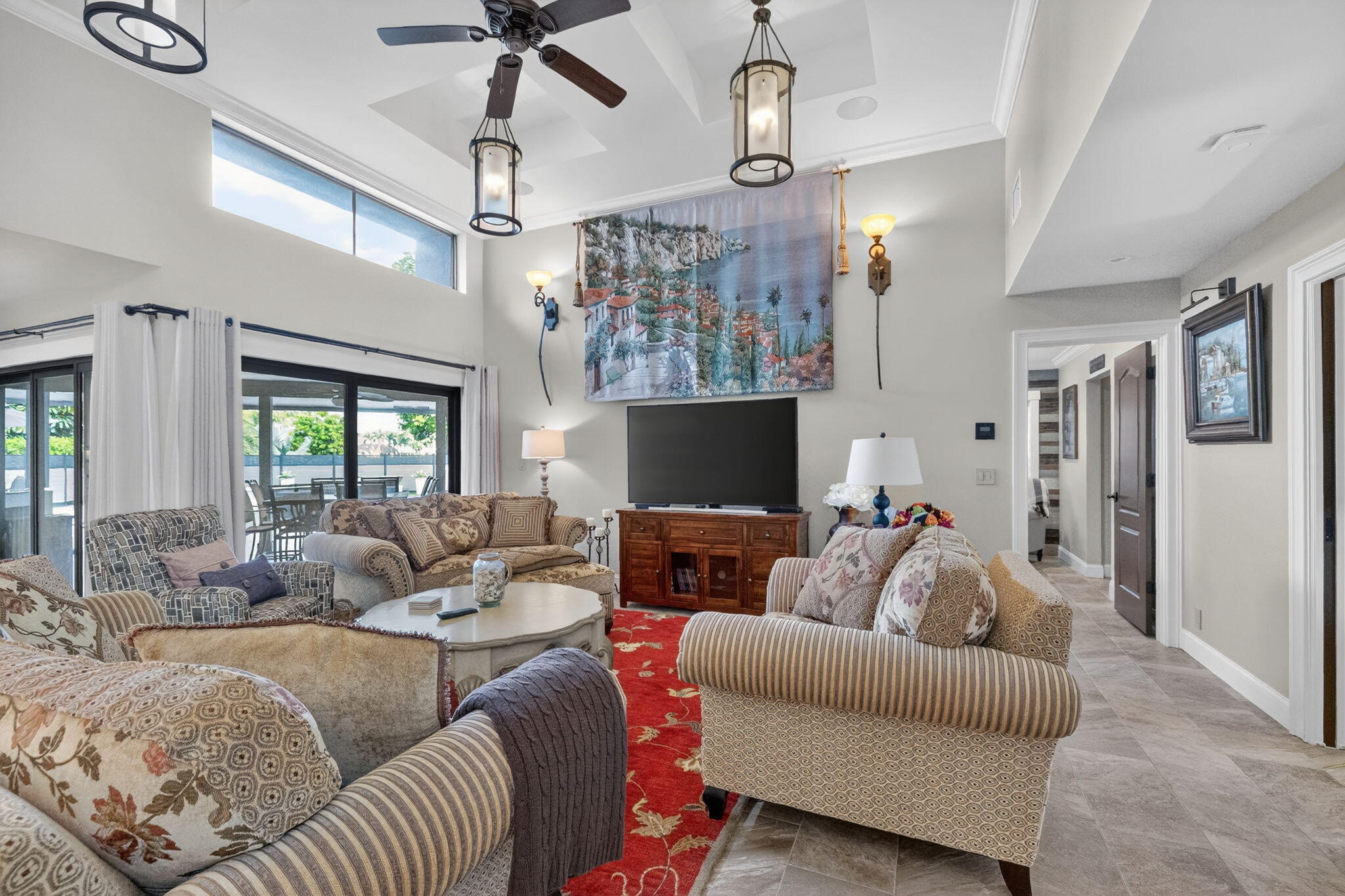5212 Foxpointe Circle Delray Beach, FL 33445 - Photo 10 of 89 a living room with furniture and a flat screen tv
