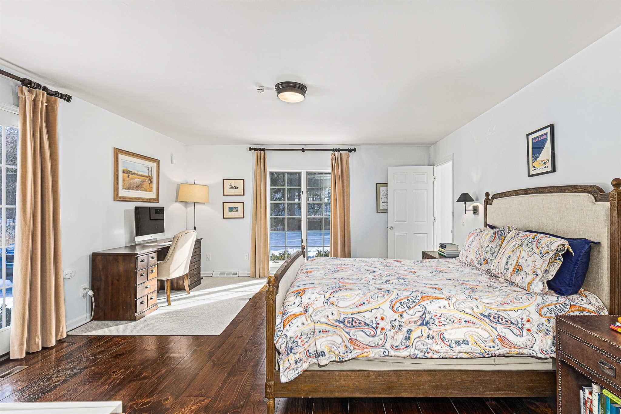 49 Linden Lane Millbrook, NY 12545 - Photo 16 of 29 a bedroom with a bed and wooden floor