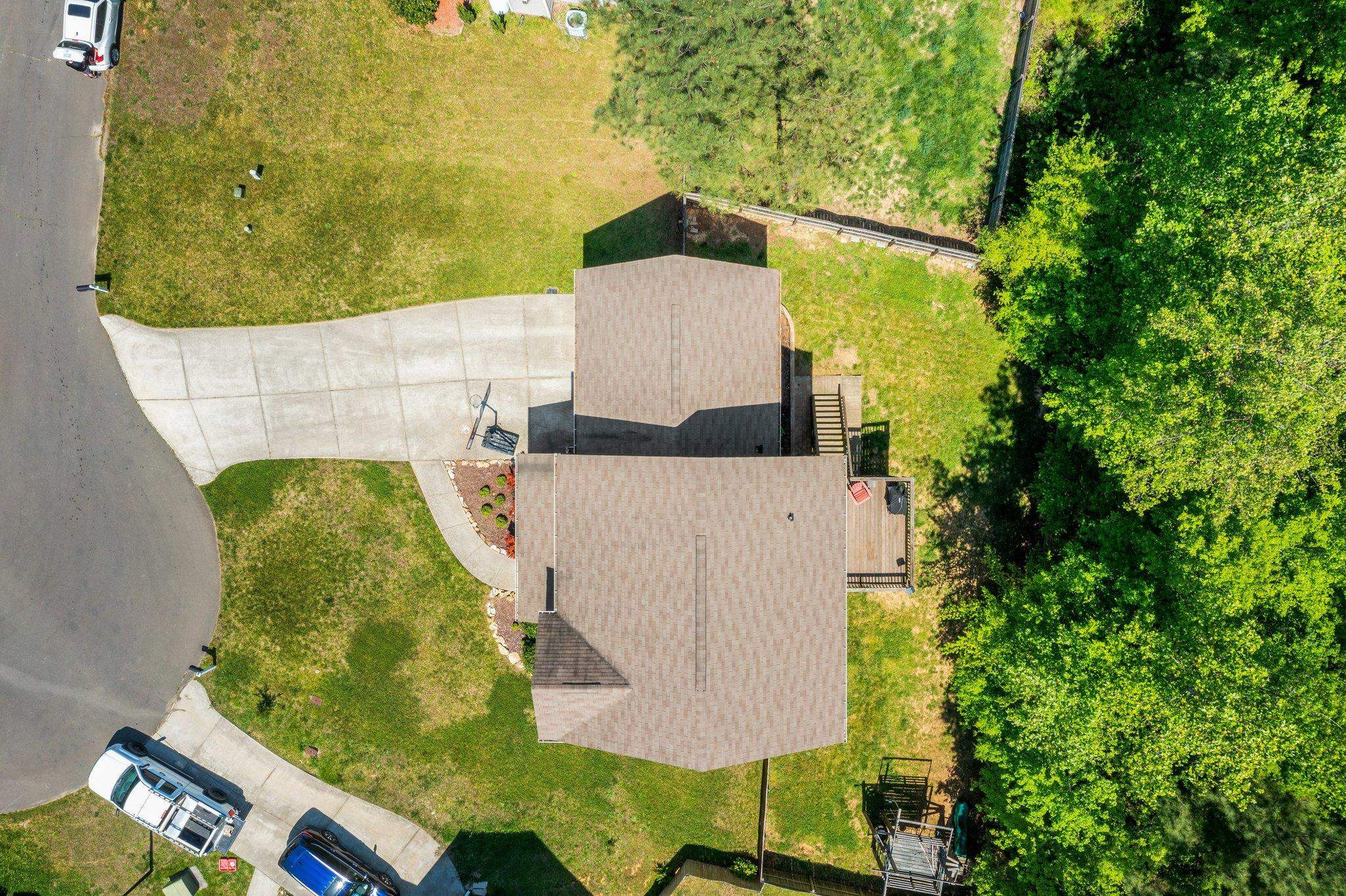 104 Griffis Drive Stem, NC 27581 - Photo 33 of 37 an aerial view of a house with swimming pool