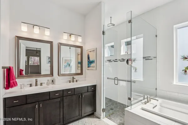 a house view with a garden space